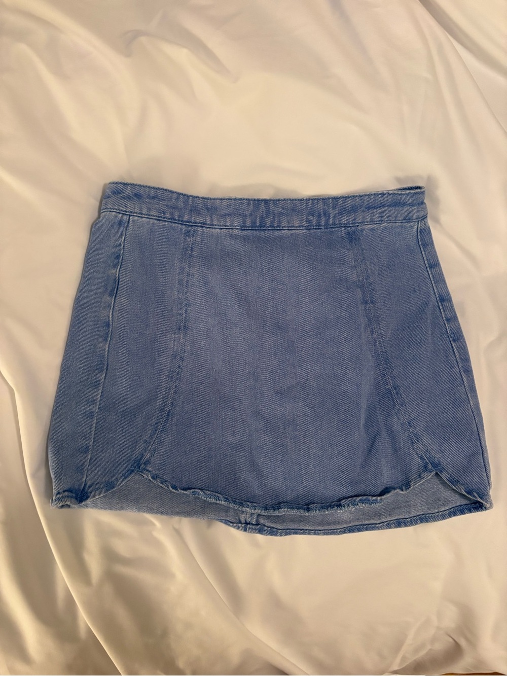Classic Light Blue Denim Mini Skirt - Women’s Skirt